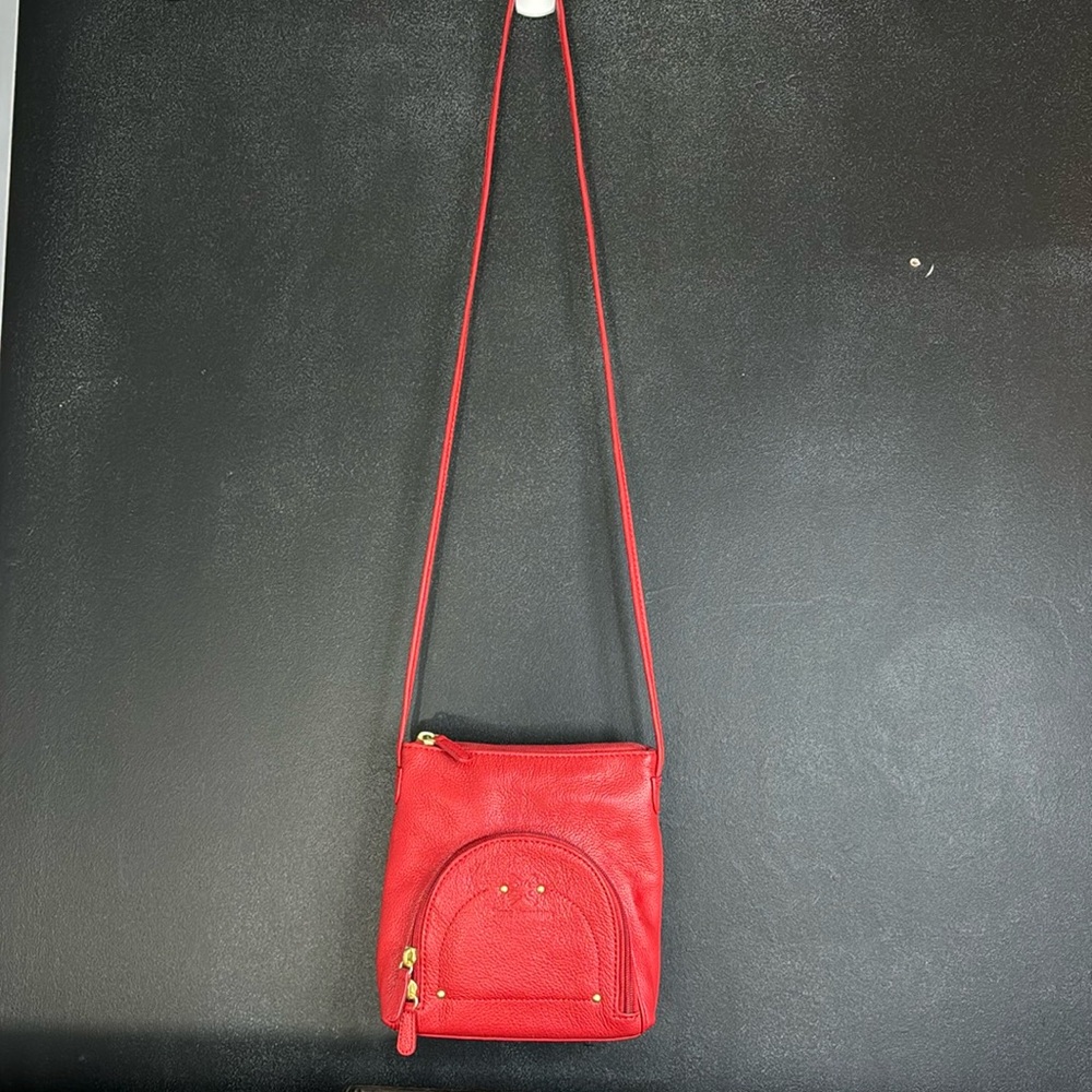 Like New Red Stone Mountain Crossbody Purse